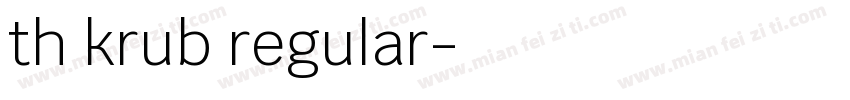 th krub regular字体转换